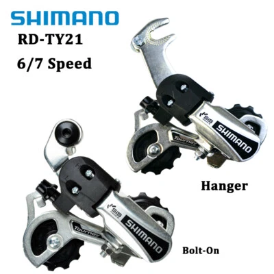 Shimano RD-TY21 6/7 Speed Mountain Bike Bicycle Rear Derailleur Bolt-On / Hanger - Image 1 of 4