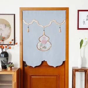 Chinesischer Feng Shui Türvorhang Dekor Trennwand Halb Gardinenstange Tasche Doorway - Bild 1 von 15