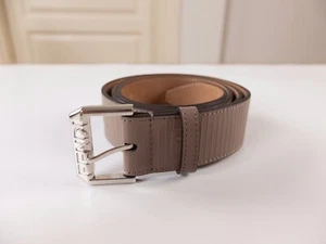 FENDI Edge dark beige FF logo embossed leather belt 90 / 36 (for 34 inch waist) - Picture 1 of 7