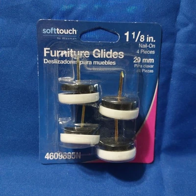 Deslizadores para muebles Waxman Softtouch clavos 1 1/8' 5 paquetes 4 por paquete Foto 1 de 4