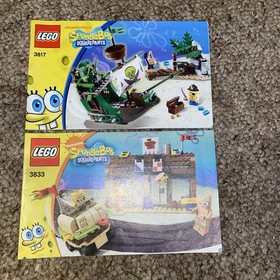 Lego Manual Lot SpongeBob SquarePants 3817 3833 Krusty Krab Dutchman Patrick