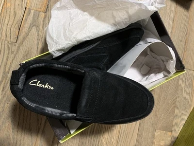 Chinelos de inverno CLARKS MASCULINOS Randy couro preto chinelos internos/externos 8 M - Imagem 1 de 3