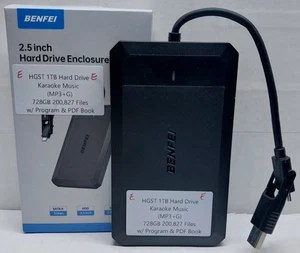 1TB Hard Drive w/ Karaoke Music MP3+G 200,000+ Songs w/ Program (1940's-2020) - Picture 1 of 13