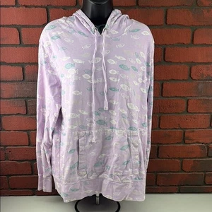 Fresh Produce Women's Large Fish Print Pullover Hoodie - Picture 1 of 7