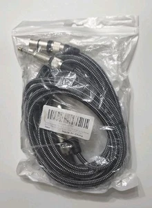 2 PACK x 10Ft XLR 3Pin Female to 1/4" Mono Plug Mic Microphone Audio Cable 10 Ft - Picture 1 of 4