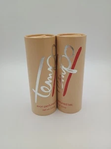 Lot Of 2 Vintage AVON Tempo Perfumed Body Talc Powder 3.5 oz - Picture 1 of 11