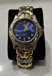 Vintage TAG Heuer 3000 Series Sports Elegance Watch 300M Blue Dial - Picture 1 of 8