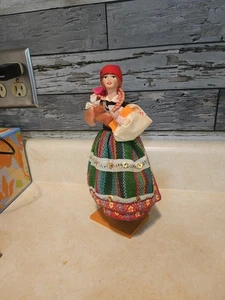 Vintage Doll In Polish Regional Dress Folk Art Made In Poland 4 3/4 Inches Tall - Picture 1 of 4