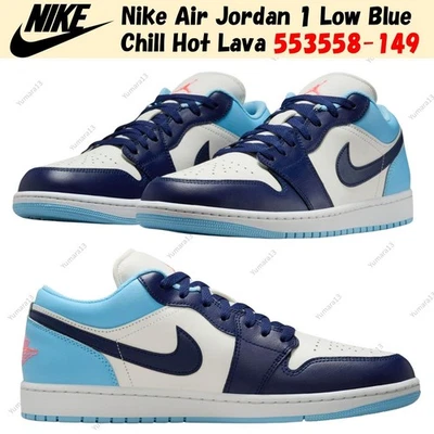 Nike Air Jordan 1 Low Blue Chill Hot Lava 553558-149 para hombre talla Foto 1 de 4