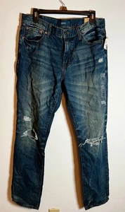 AERO Aeropostale Mens Slim Straight Jeans Sz 32x32 Real Original Denim NEW - Picture 1 of 13