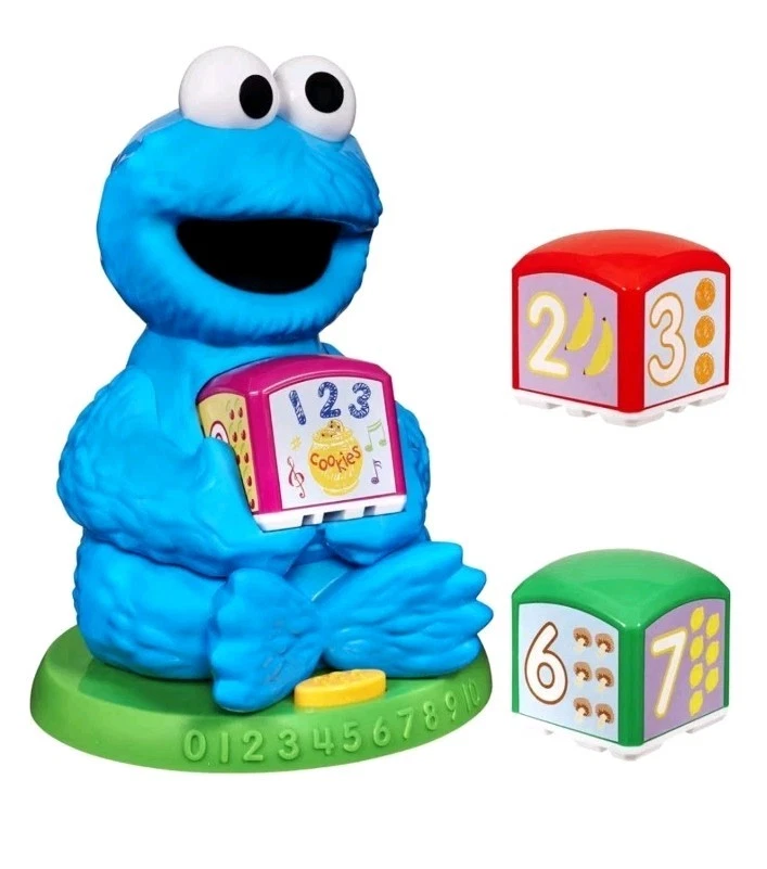 ¡NUEVO! Juguete de colección Hasbro Sesame Street Cookie Monster encontrar y aprender bloque de números Foto 1 de 2