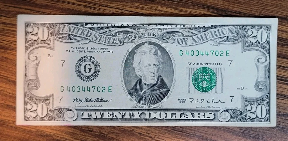 $20 Dollar 1995 Vintage Note Great Condition - Image 1 of 4