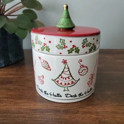 Candelabro de pilar cuadrado de 3" de San Nicolás y tarro de caramelo cubierta de Navidad los pasillos Foto 1 de 4