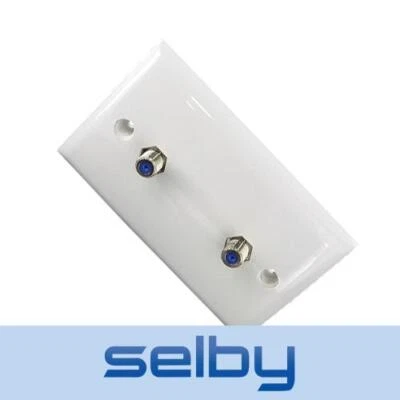 Dual F-Type Wall Plate for TV Antenna / Aerial suits Foxtel - image 1 of 4