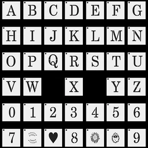 Reusable Letter & Number Stencils - Plastic Uppercase Templates for DIY - Picture 1 of 5