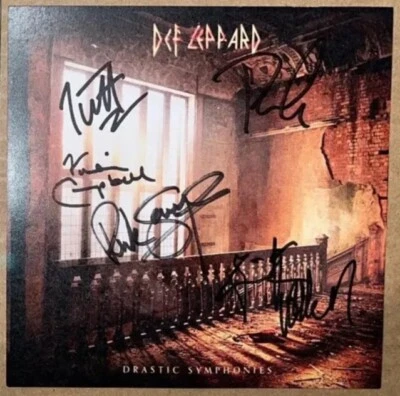 Def Leppard с автографом компакт-диск драстические симфонии подписанный лито карта запечатанный - Изображение 1 из 3