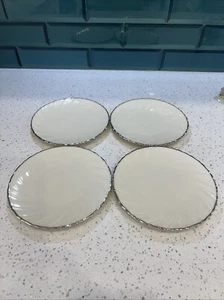 Vintage Set of 4 Lenox Weatherly Bread Plates D517 Platinum Trim  6 3/8” - Picture 1 of 4