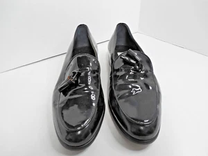 Zapatos de vestir Mario Bruni charol sin cordones con borla para hombre hechos en Italia 9M - Imagen 1 de 19