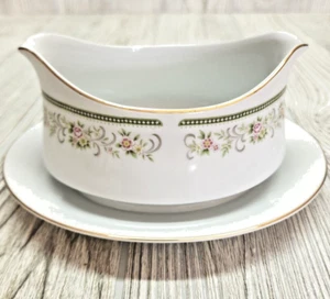 Mikasa ROSEMERE Gravy Boat with Attached Underplate L-5404 - Picture 1 of 11