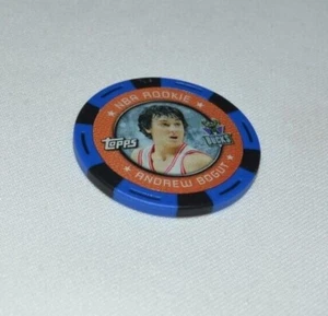 Topps NBA 2005 fichas de coleccionista - Andrew Bogut NBA novato chip azul y negro - Imagen 1 de 3