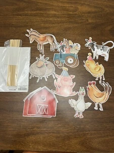 Party Decor Farm Animal Pick Table Center Pieces, Birthday, Baby shower (D) - Picture 1 of 7