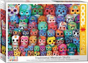Traditional Mexican Skulls 1000 Piece Jigsaw Puzzle Eurographics New