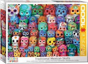 Traditional Mexican Skulls 1000 Piece Jigsaw Puzzle Eurographics New - Picture 1 of 3