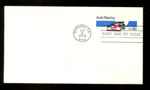 US FDC # U587 15c Auto Racing none 1978, 9p4022 - Picture 1 of 1