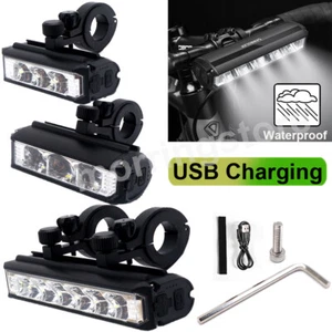 LED Bicycle Light Front Headlight Waterproof Bike Flashlight USB Rechargeable - Picture 1 of 39