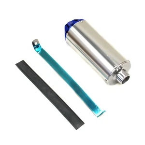 Abrazadera silenciadora de escape azul 28 mm 90cc 110cc 125cc 140cc PIT PRO cuádruple bicicleta de tierra - Imagen 1 de 5
