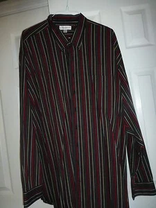 Men's Cutter & Buck Dress Shirt Size 4XT - Striped/ Cotton/ Big and Tall - Picture 1 of 4