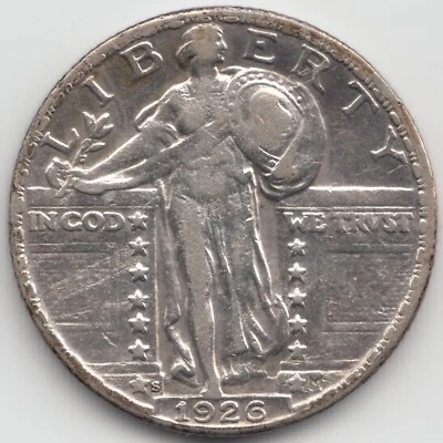 1926 S Standing Liberty Quarter, XF - Image 1 of 4