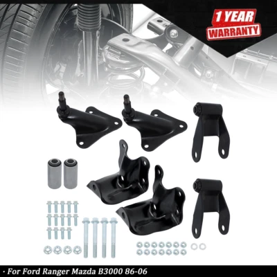 Soporte de amortiguador de grillete de suspensión de resorte de hoja trasera para 86-06 Ford Ranger Mazda B3000 Foto 1 de 4