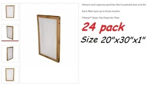 Filtrete Basic Flat Panel Air Filter Replacement 20x30x1 (24 pack) - Picture 1 of 1