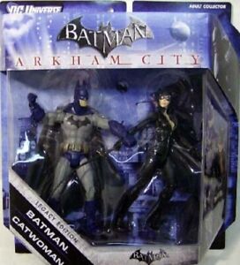 DC Legacy Edition Arkham City Batman & Catwoman Color Version Mattel DCU Classic