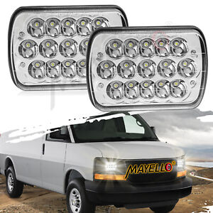 Pair 7X6" 5x7 LED Headlights For Chevy Express 1500 2500 3500 Astro Cargo Van US