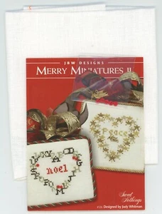 JBW Designs Sweet Nothings Merry Miniatures II  Buttons Charm Linen Cross Stitch - Picture 1 of 1
