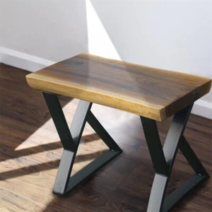 Rustic Teak Bench Table Natural Edge Solid Wood Seat Entryway Hallway Seating - Picture 1 of 59