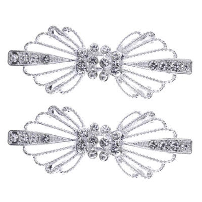 Crystal Rhinestone Hook and Eye Sew On Fasteners Pack of 2 - Image 1 of 4