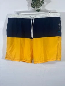 Men's Berkley Jensen Swim short with pockets Blue with yellow size XXL - Picture 1 of 2