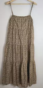 MATTEAU Tiered Sundress Floral Maxi Dress Size 3 - Picture 1 of 10