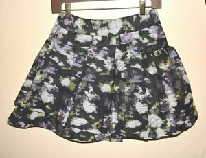 NUEVO SIN ETIQUETAS Falda Plisada Floral Jacquard Verano Ciruela Negra Banana Republic Talla P0 - Imagen 1 de 6