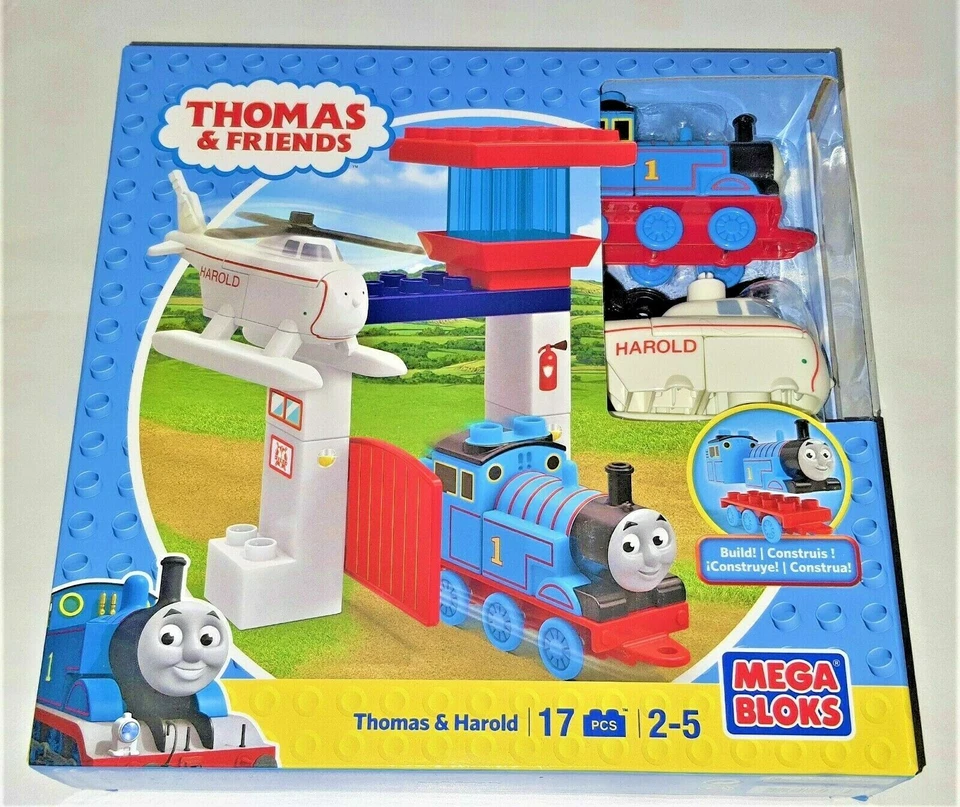 Thomas & Friends Mega Bloks THOMAS & HAROLD 17 PCS - Image 1 of 1