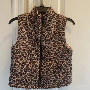 In Girl's Vest Leopard Spot Pattern Size L 100% Polyester Lined - Picture 1 of 4