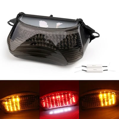 Integrated LED TailLight Turn Signals for Honda VTR 1000 1997-2005 Smoke - Imagen 1 de 4