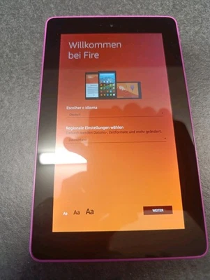 Amazon Fire-Tablet 5 Gen 8 GB WLAN 7 Zoll PINK + 8GB SD extra w. Neu Weihnachten - Bild 1 von 4