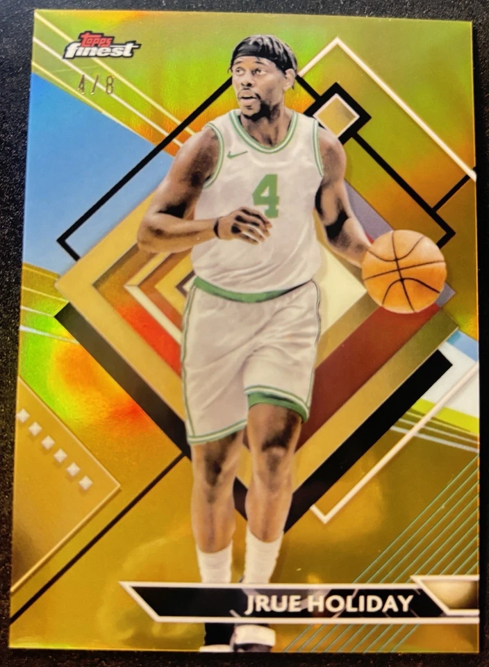Topps Finest Baloncesto Oro 4/8 Raro Número Match Jrue Holiday Crnrs 2024 Foto 1 de 4