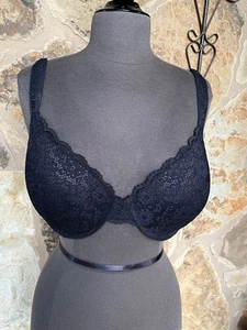Jessica Simpson Size 40D Underwire Bra Black Lace Back Closure Adjustable Straps - Picture 1 of 5