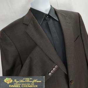 Blazer Abrigo Deportivo Cremieux Ing Loro Piana Marrón Lana Italiana Para Hombre 42R Piel de Tiburón - Imagen 1 de 14