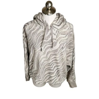 Sudadera con capucha Sweaty Betty Essentials para mujer XXL gris estampado de cebra Foto 1 de 4